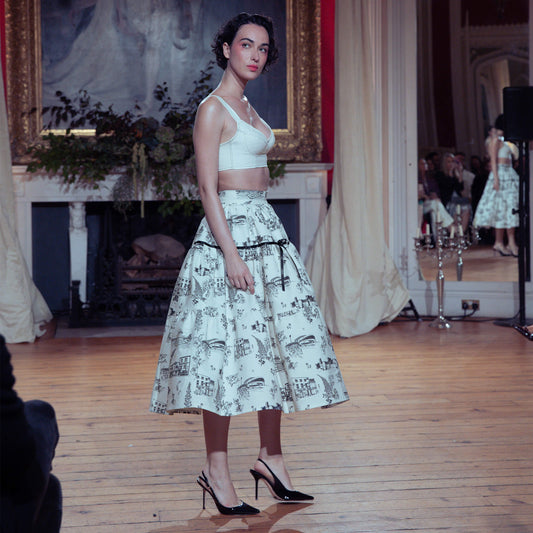Limerick Toile de Jouy Celia Skirt