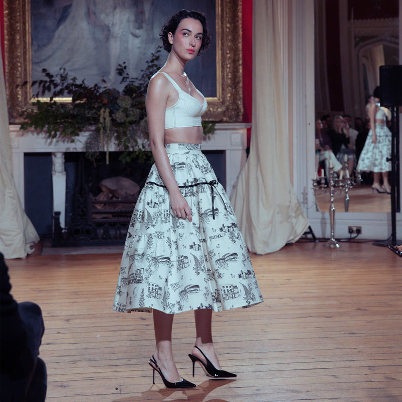 Limerick Toile de Jouy Celia Skirt